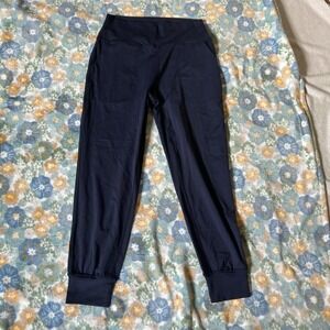 Gradual navy blue joggers with elastic cuffs women's medium
